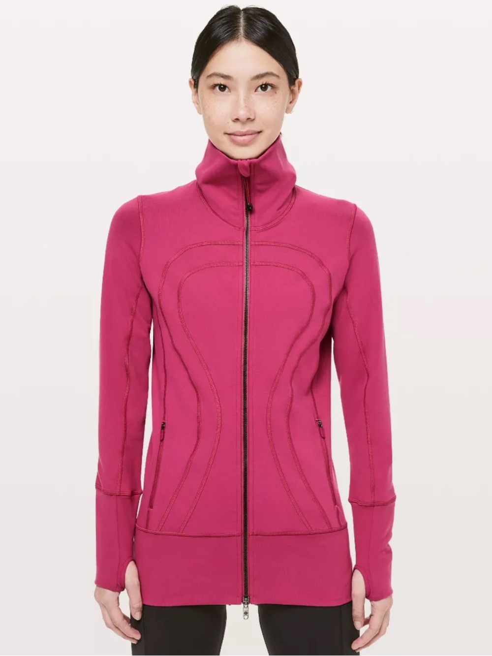 lululemon athletica Hot Pink Full-Zip Bomber Jacket Size 8 women’s